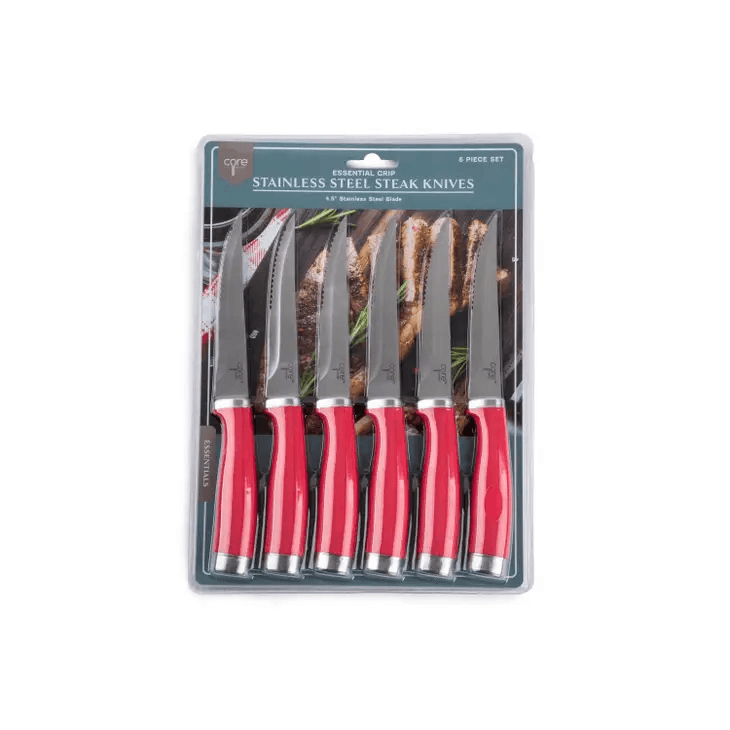 Steak Knife Set (6 Blue), 1 unit - Foods Co.