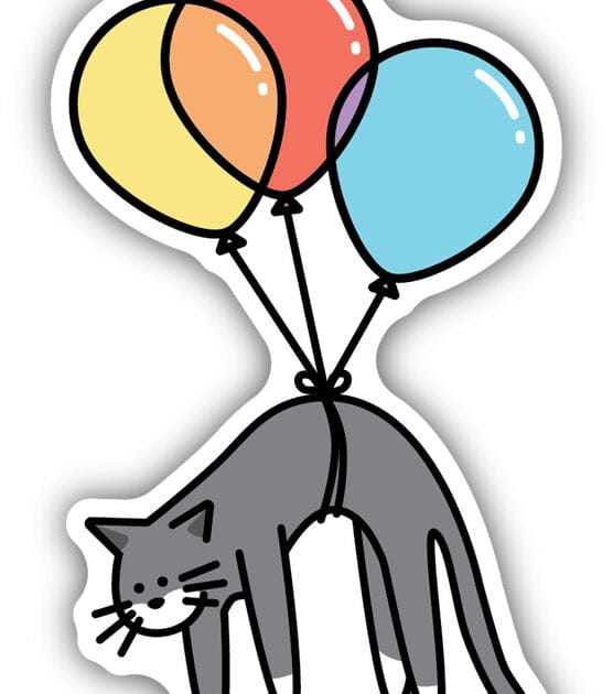 Balloon Cat Sticker