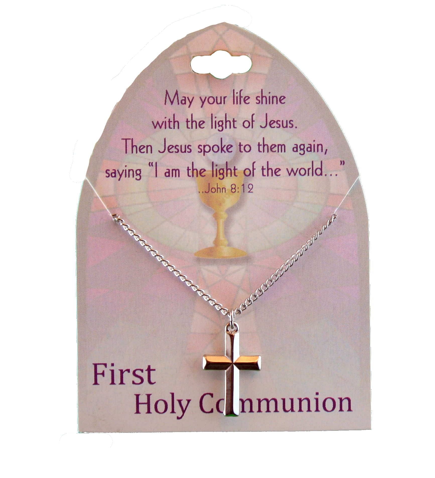 Communion hot sale cross necklace