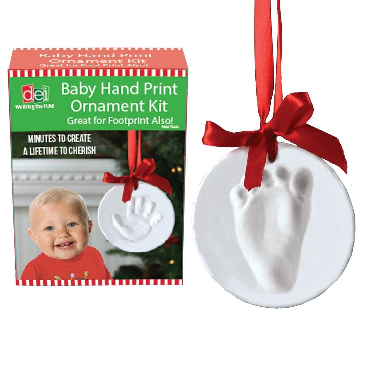 Baby handprint ornament store kit