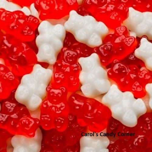 Valentine's Red & White Gummy Bears - 1 Pound