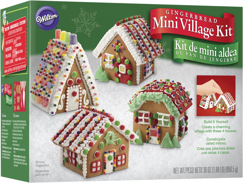 Wilton Build It Yourself Mini Village Gingerbread House Decorating Kit