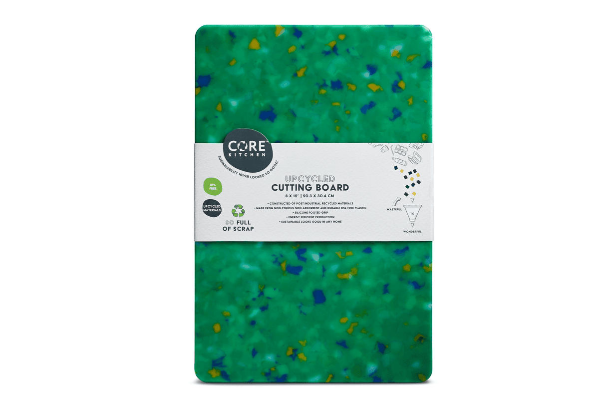 Recycled Plastic Cutting Board Small Green Confetti