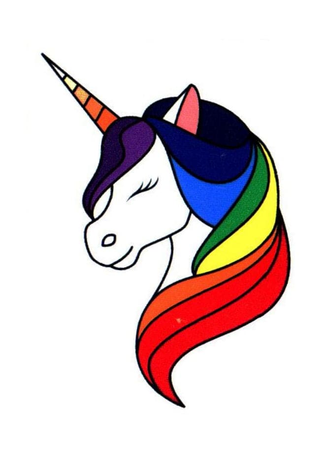 Rainbow Unicorn Sticker Small (2 Inch)