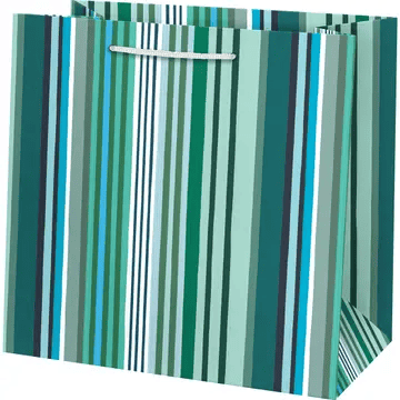 Green Stripes Gift Bag LG