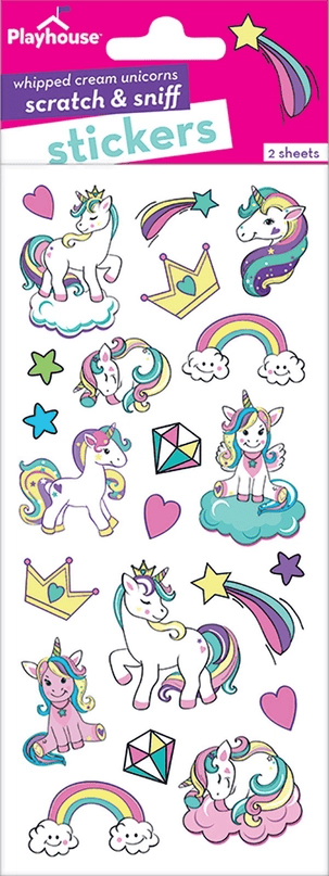 Unicorn  Scratch & Sniff Whipped Cream Stickers