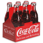 Coca-Cola Six Pack Embossed Metal Magnet