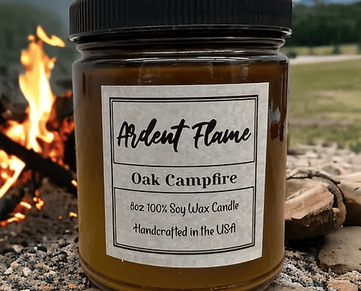 Ardent Flame Candle - Oak Campfire 8oz