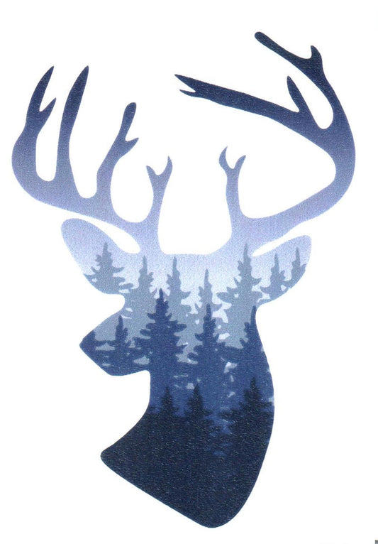 Deer Head Silhouette Sticker