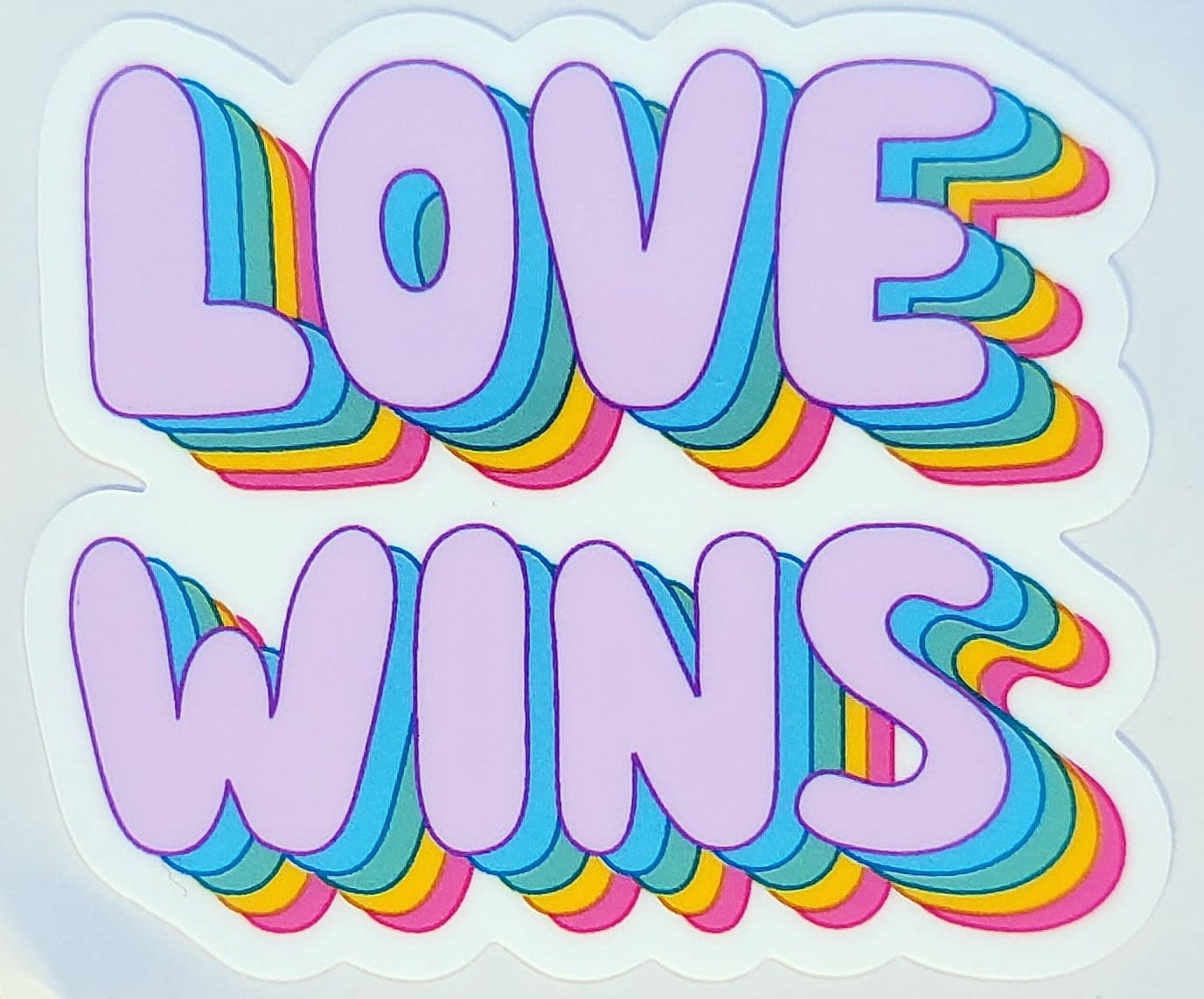 Love Wins Sticker Small (2 Inch)