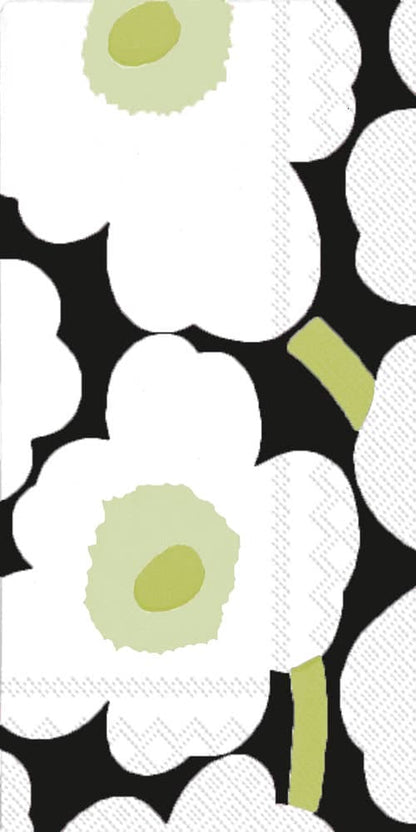 Marimekko Unikko Black Guest Towel Napkins