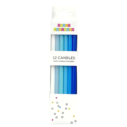 Blue Gradient 12 Candle Set