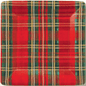 10" Square Paper Plates Pack of 8 Classic Check Square