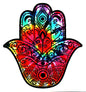 Tie Dye Hamsa Sticker