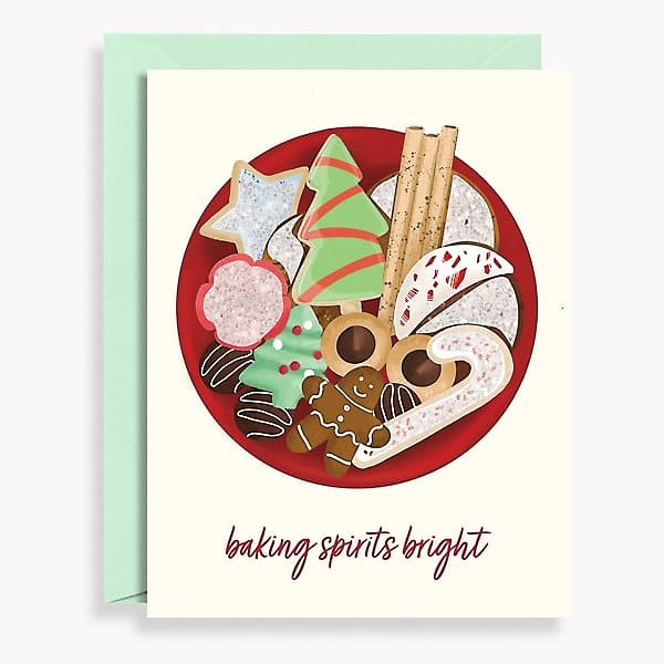 Baking Spirits Bright Christmas Card