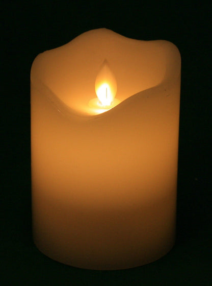 Battery-Operated Flicker Flame White LED Candle