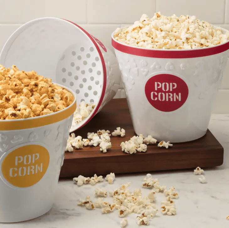 Popcorn Bucket - White and Red