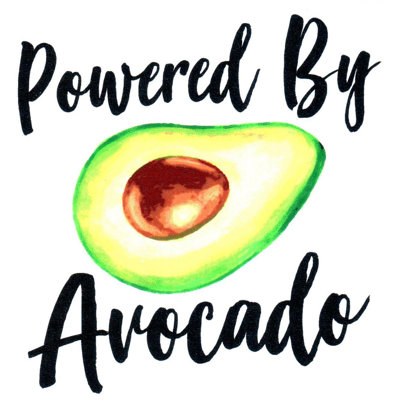 Powered By Avocado Sticker