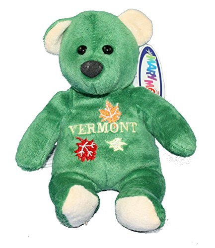 Mary Meyer Vermont Souvenir Plush Green Beanie Bear