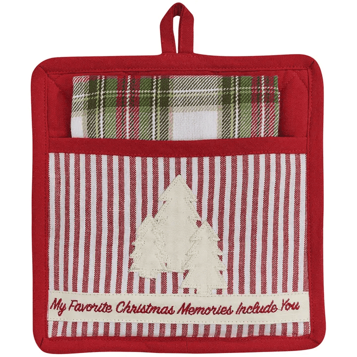 Tree Farm Pocket Potholder Set