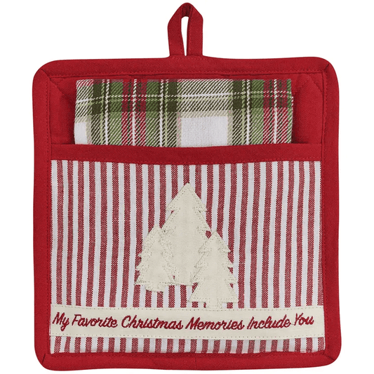 Tree Farm Pocket Potholder Set