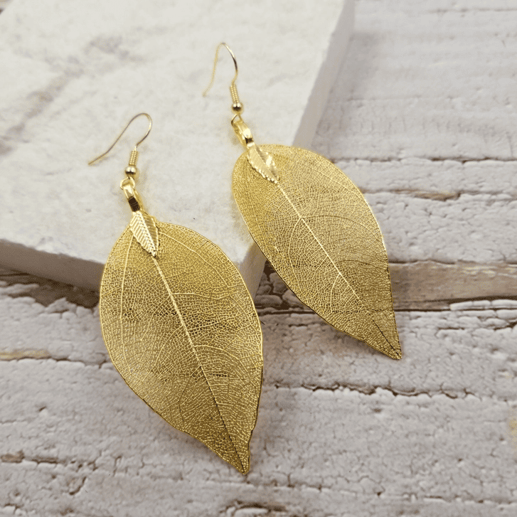 Gold Leaf Earrings