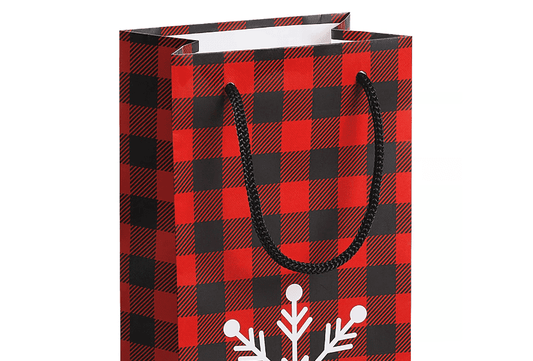 Holiday Eurototes - 5 x 3 1⁄2 x 13 1⁄4", Wine, Snowflake