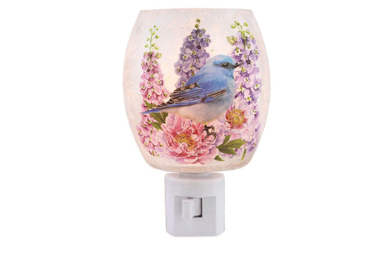 Bluebird with Pink Roses Night Light