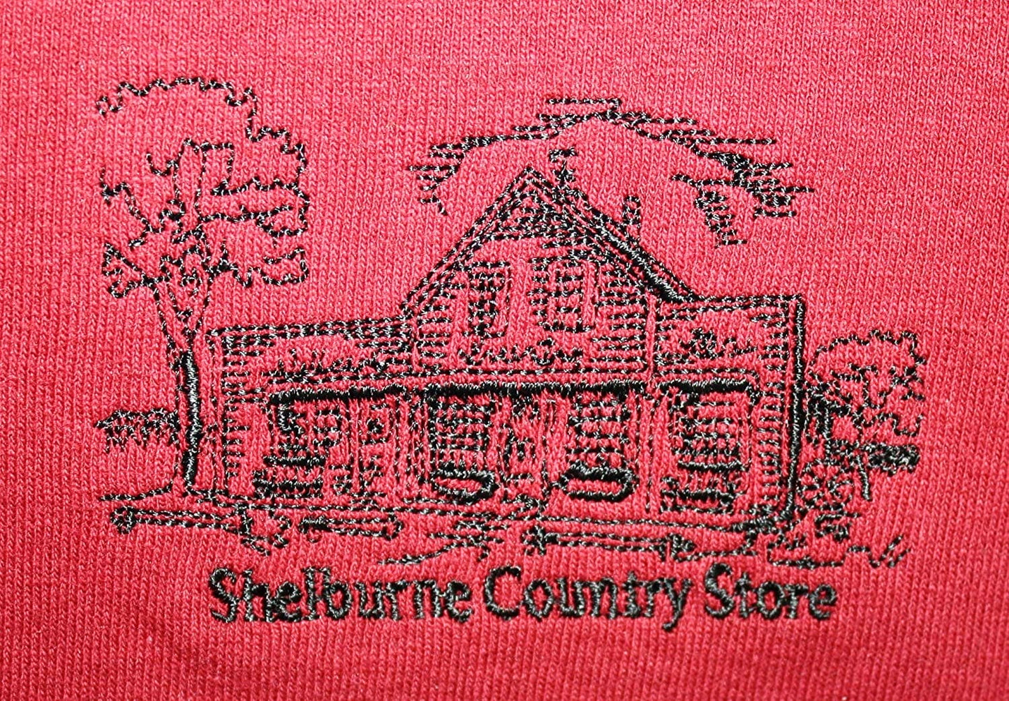 Shelburne Country Store Embroidered T-Shirt - Garnet X-Large