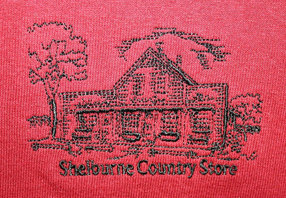 Shelburne Country Store Embroidered T-Shirt - Garnet X-Large