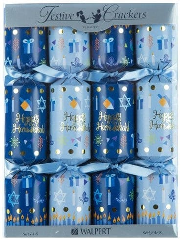 Happy Hanukkah Crackers - 8ct 10"