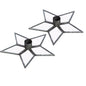 Star Metal Taper Holder Set of 2