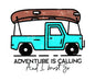 Adventure Is Calling Must Go Canoe Truck Sticker