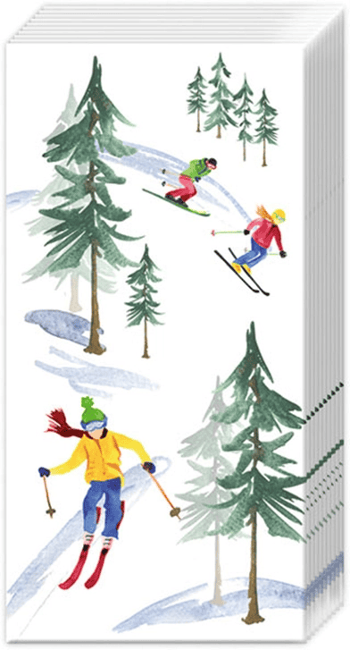 Pocket Tissues Pack of 10 Down the Slope Christmas