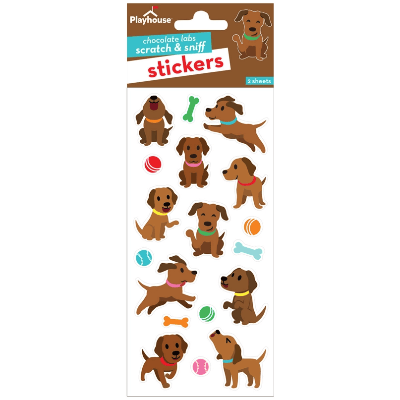 Chocolate Labs Scratch & Sniff Stickers