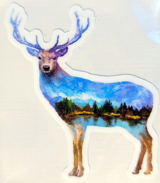 Lake Deer Sticker Small (2 Inch)