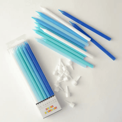 Blue Gradient 12 Candle Set