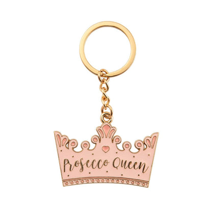 Prosecco Queen Crown Enamel Keychain