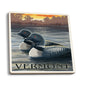 Ceramic Coaster - Vermont Loons at Sunset