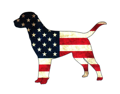 USA Flag Dog Sticker