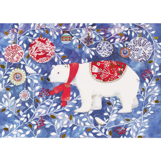 Festive Polar Bear Deluxe Boxed Holiday Cards