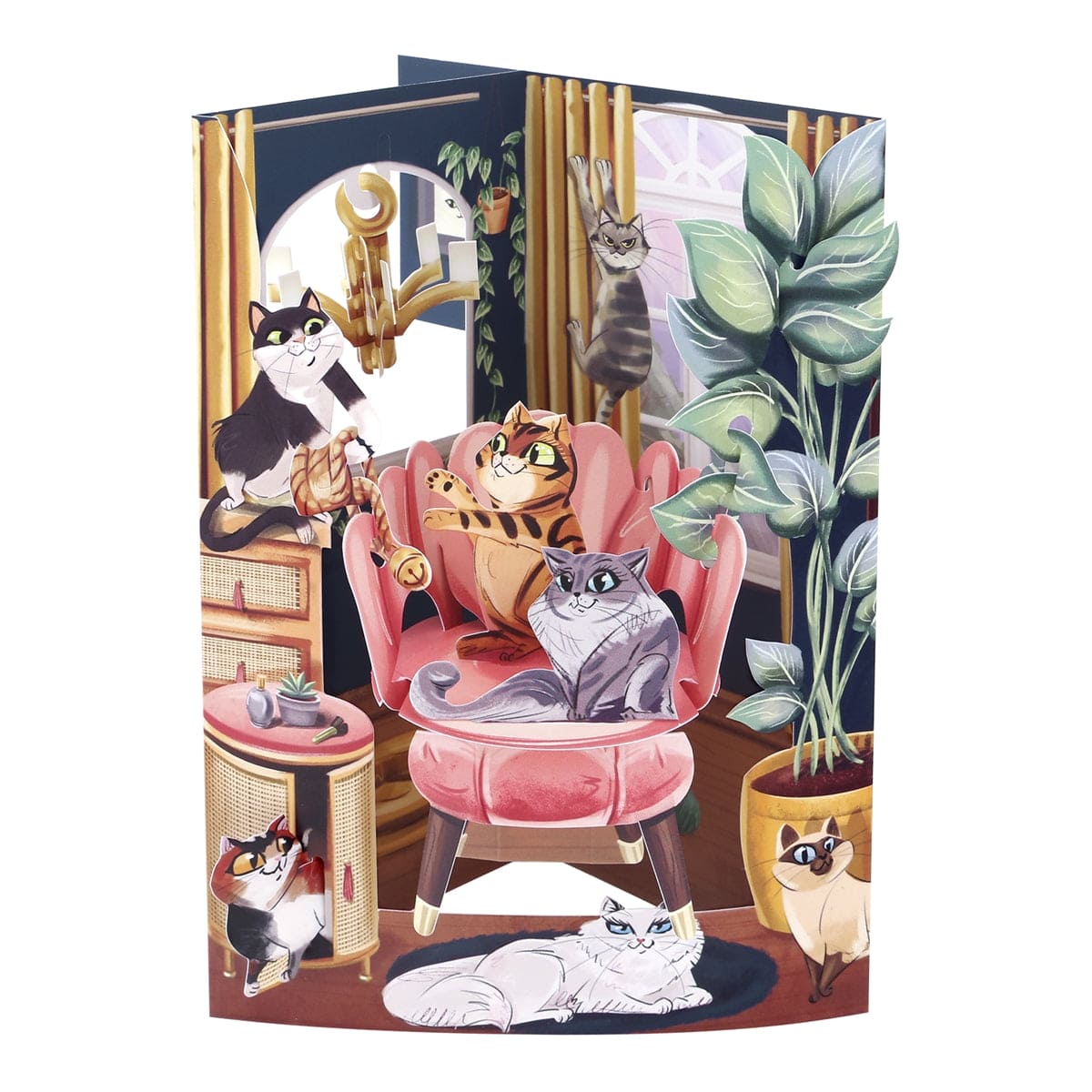 Lounging Cats - Swing Card - Shelburne Country Store