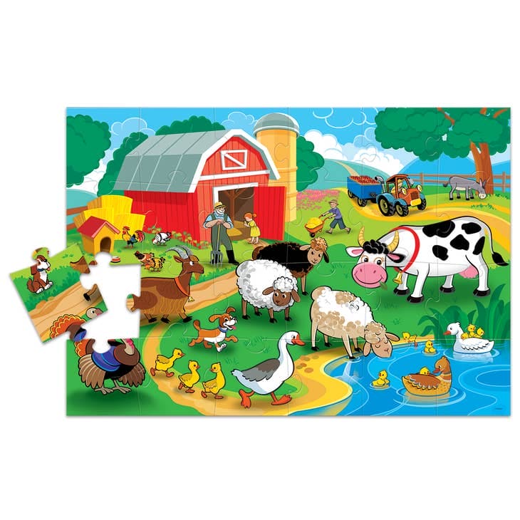 24 Piece Farm Floor Puzzle