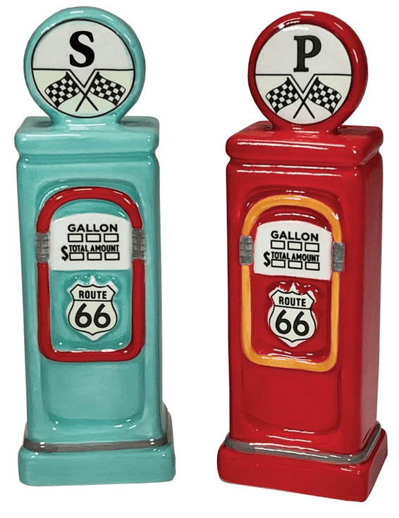 Road Trip Gas Pumps Salt &  Pepper Set