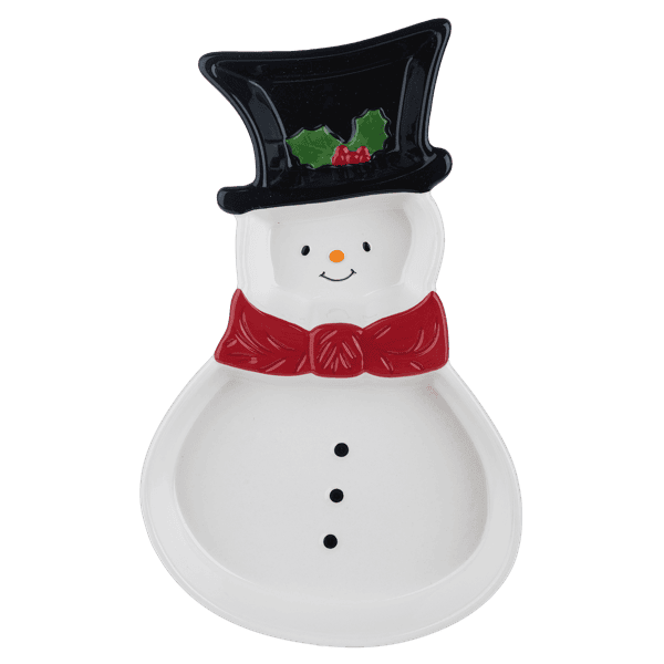 3 Section Snowman Platter