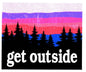 Get Outside Pink Sky Sticker Large (4 Inch)