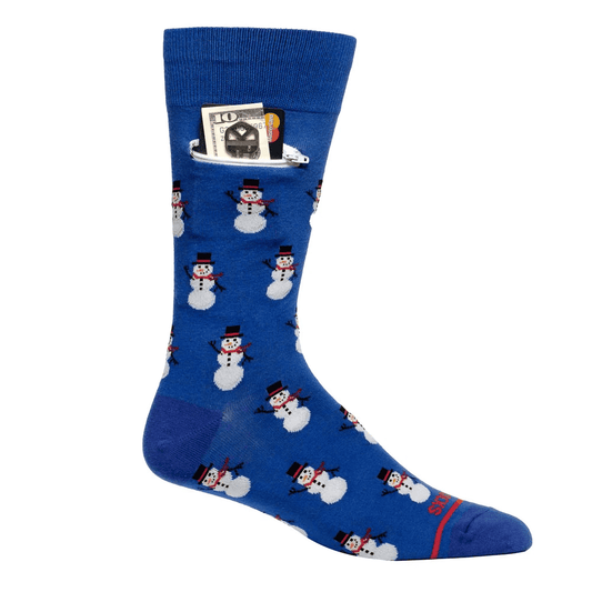 Pocket Socks - Snowmen - Mens