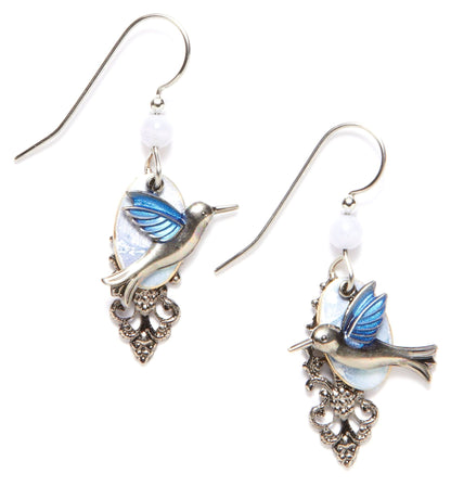 Hummingbird On Cloud Earrings