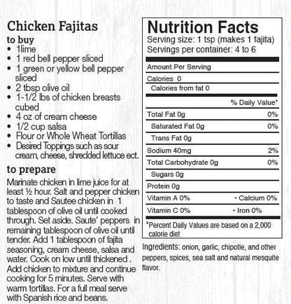 Halladay's Chicken Fajita Seasoning Mix