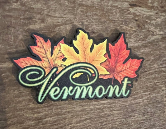 VT Leaves Artwood Magnet